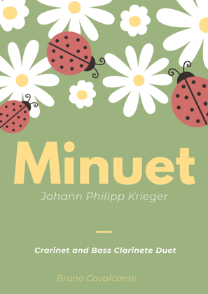 Book cover for Minuet in A minor - Johann Philipp Krieger - Clarinet and Bass Clarinet Duet