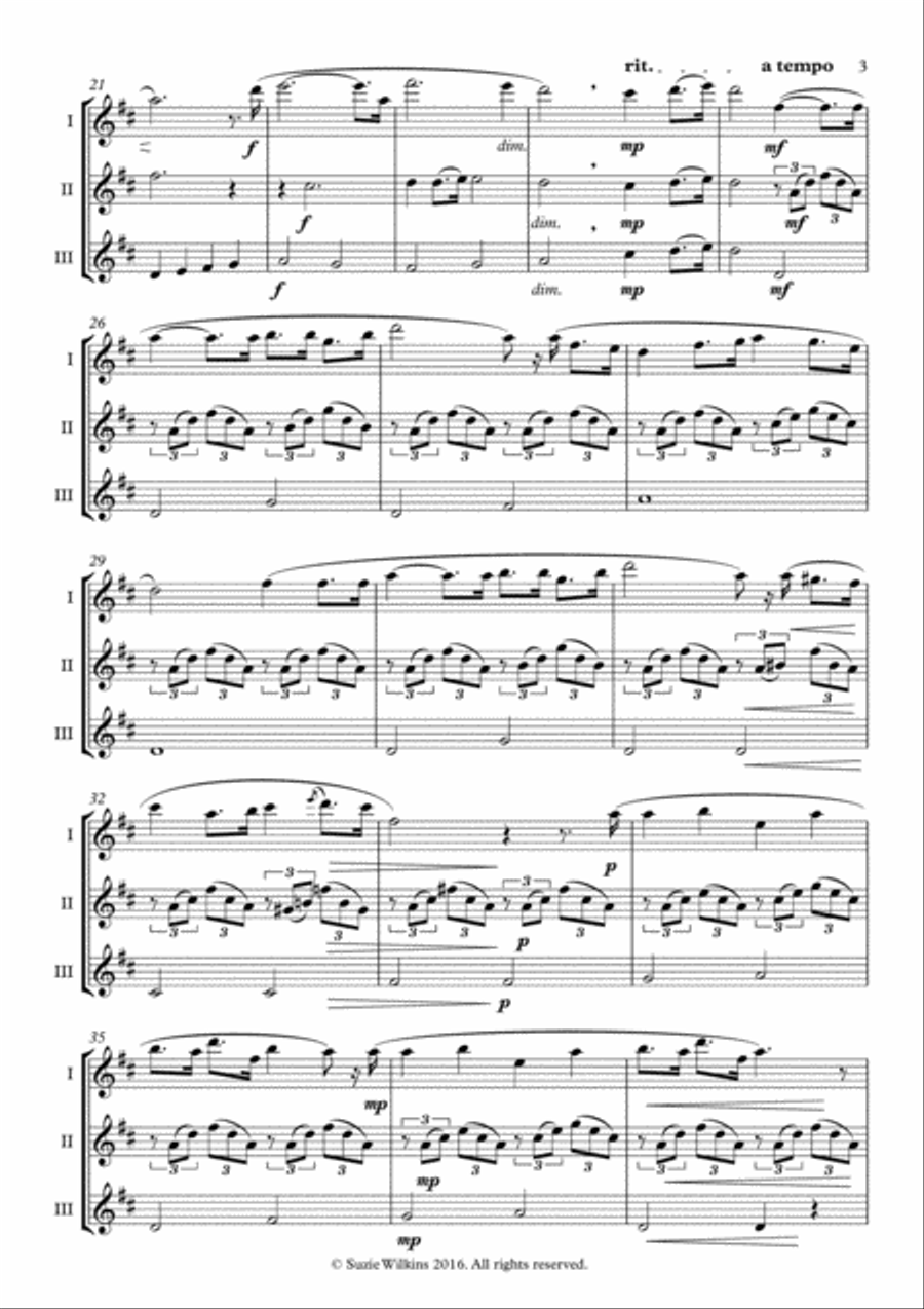O Holy Night for Flute Trio Flute Trio scores gallery preview page 3