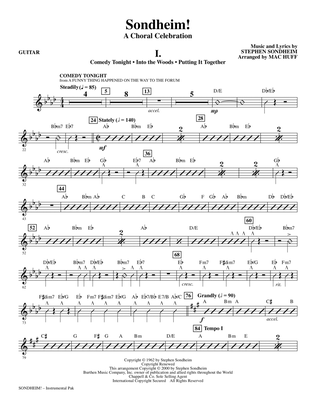 Book cover for Sondheim! A Choral Celebration (Medley) (arr. Mac Huff) - Guitar