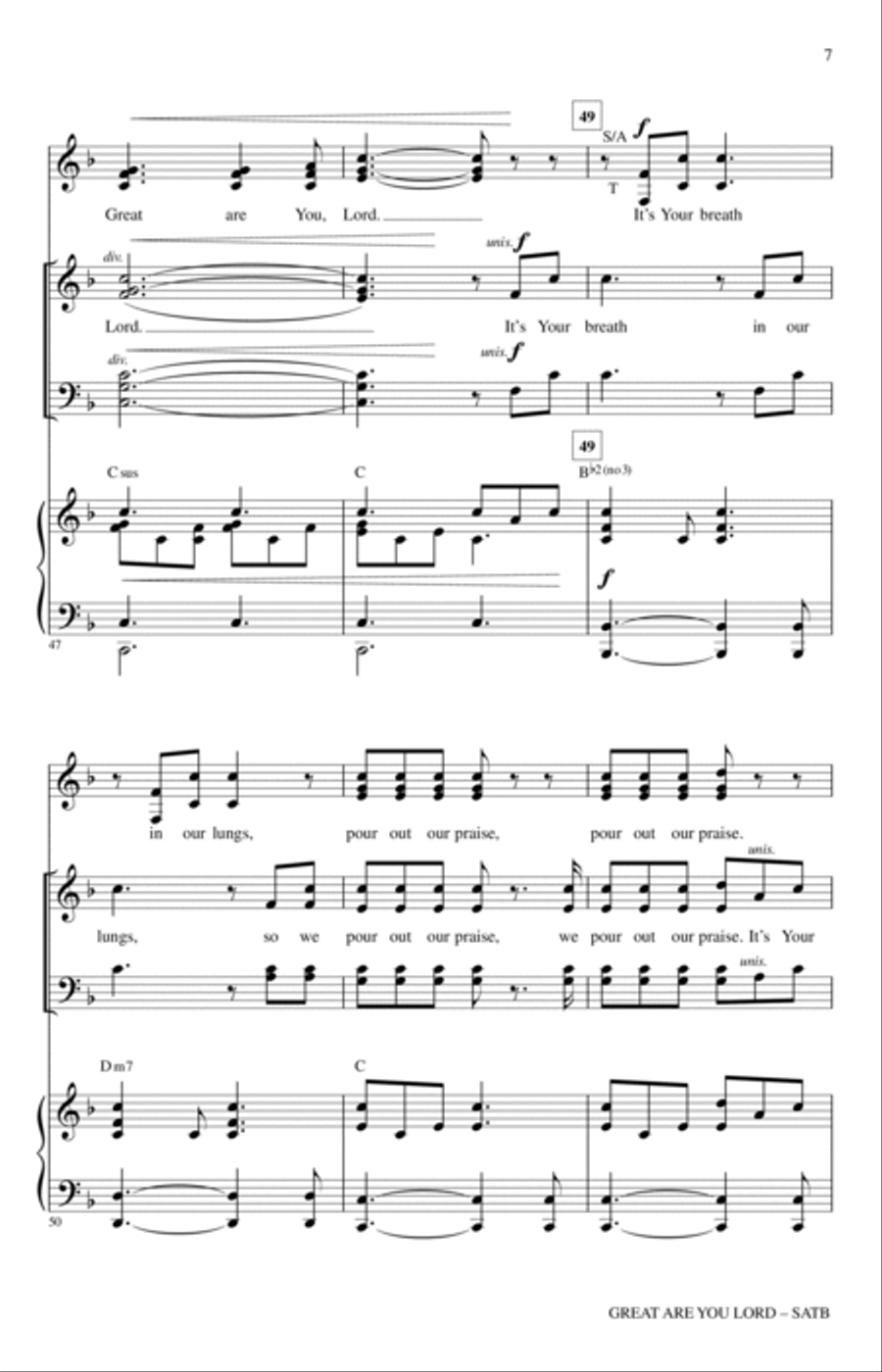 Great Are You Lord 4-Part scores gallery preview page 6