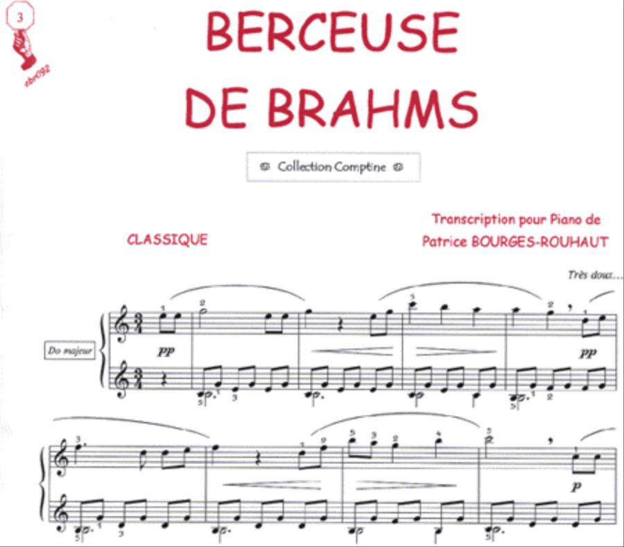 Berceuse de Brahms (Comptine) Guitar Tablature scores gallery preview page 1