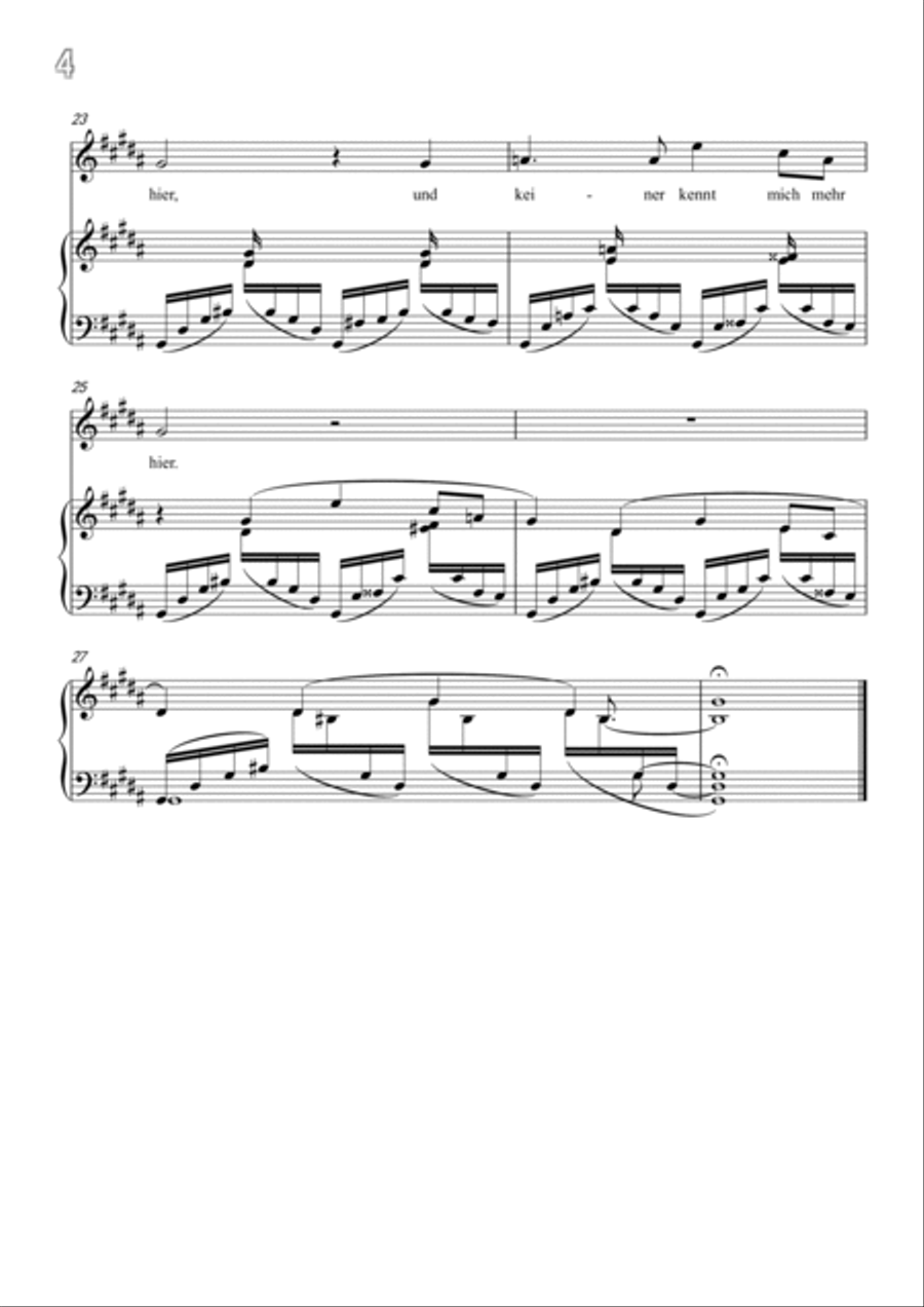 Schumann-In der Fremde in g♯ minor Voice scores gallery preview page 5