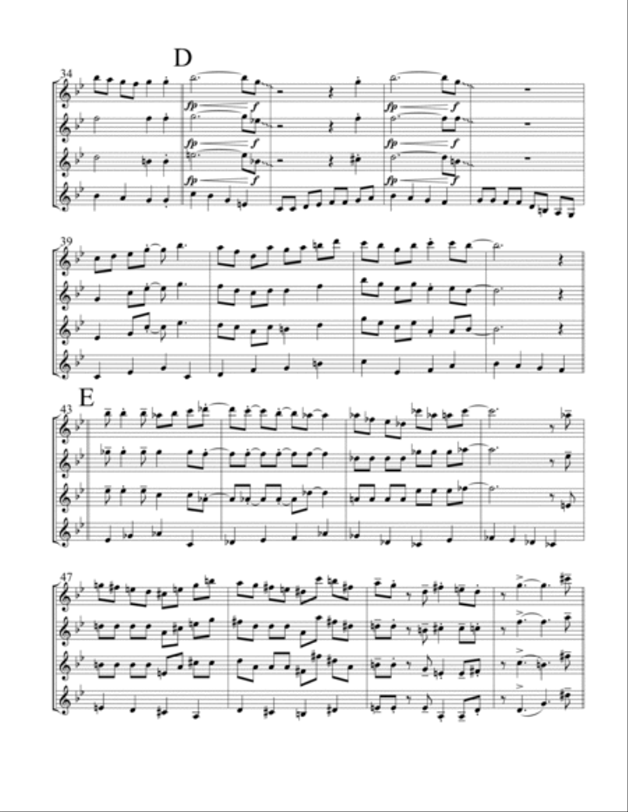 Four Brothers String Quartet scores gallery preview page 4