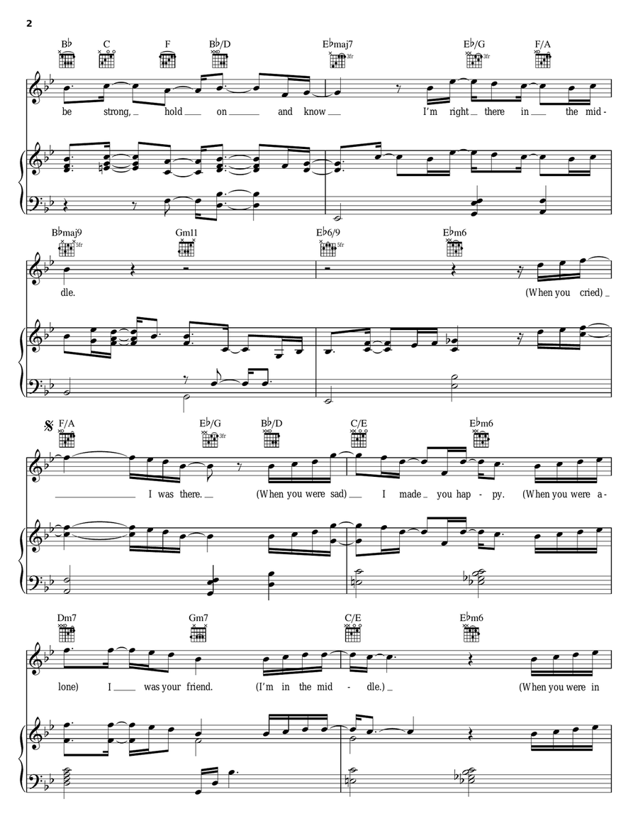 In The Middle In The Middle Piano, Vocal, Guitar scores gallery preview page 2
