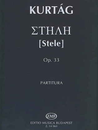 Book cover for Stele Op.33 Score