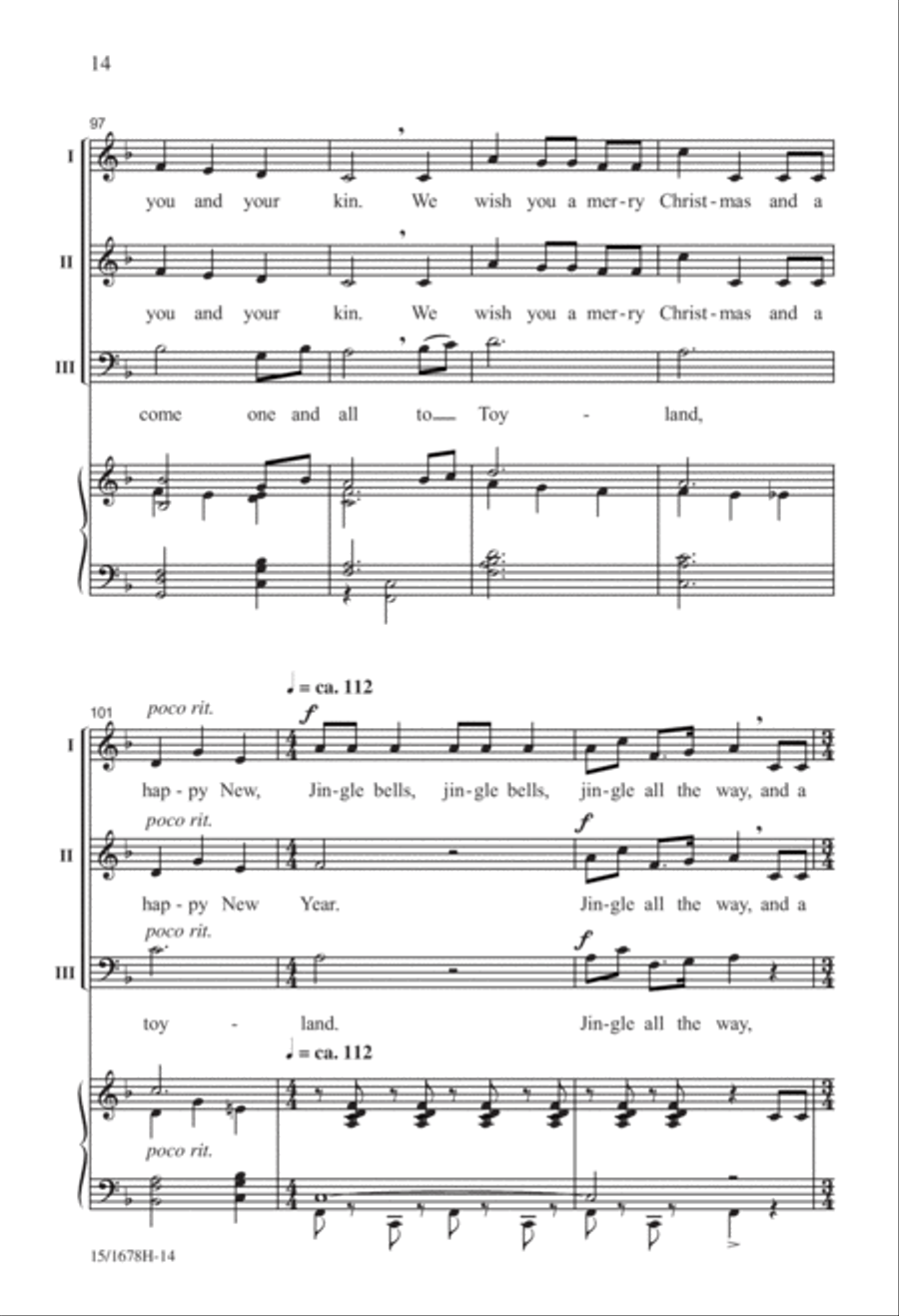 Christmas...In About Three Minutes 3-Part scores gallery preview page 15