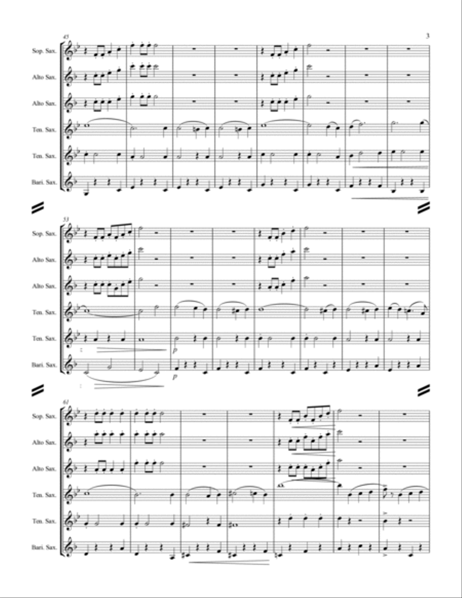 March - The Stars and Stripes Forever (for Saxophone Quintet SATTB or AATTB) Saxophone Quintet scores gallery preview page 4