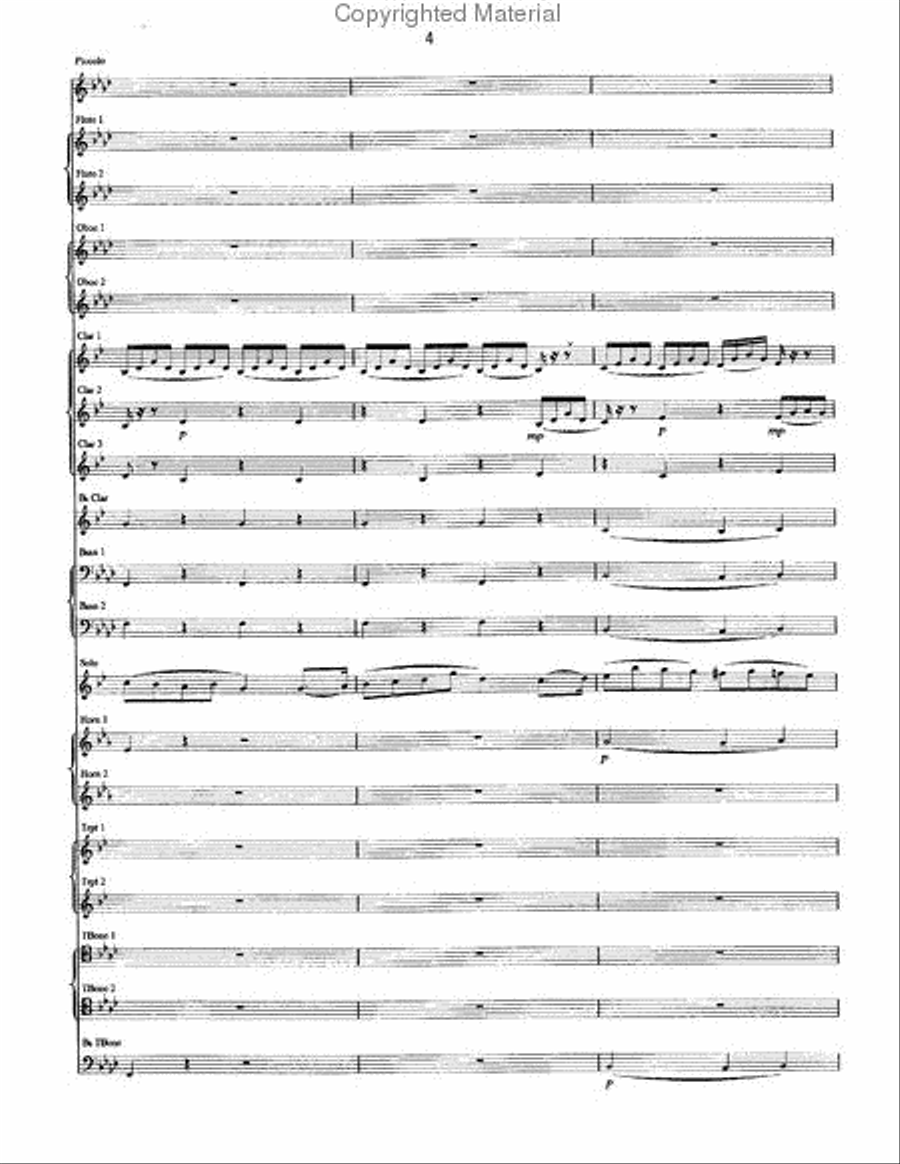 Concerto in F minor for Trumpet Concert Band scores gallery preview page 5