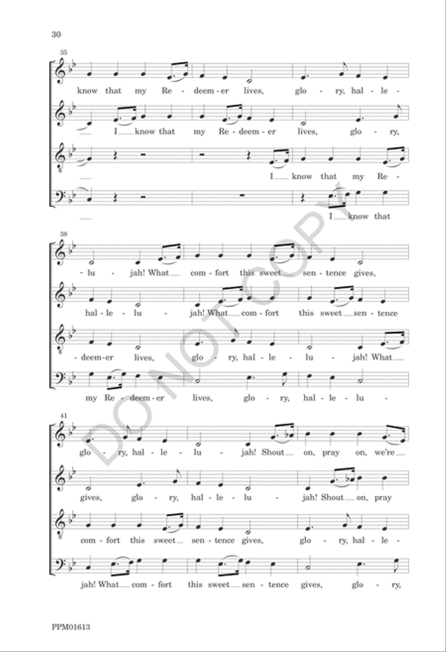 Nine American Folk Hymns 4-Part scores gallery preview page 33
