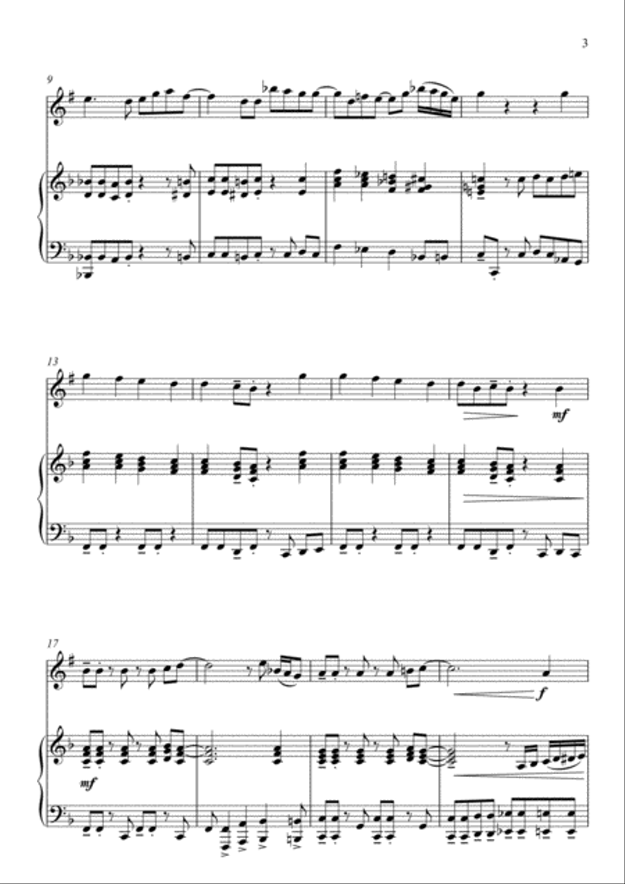 Joy to the (Rockin') World - Tenor Saxophone and Piano Tenor Saxophone scores gallery preview page 3