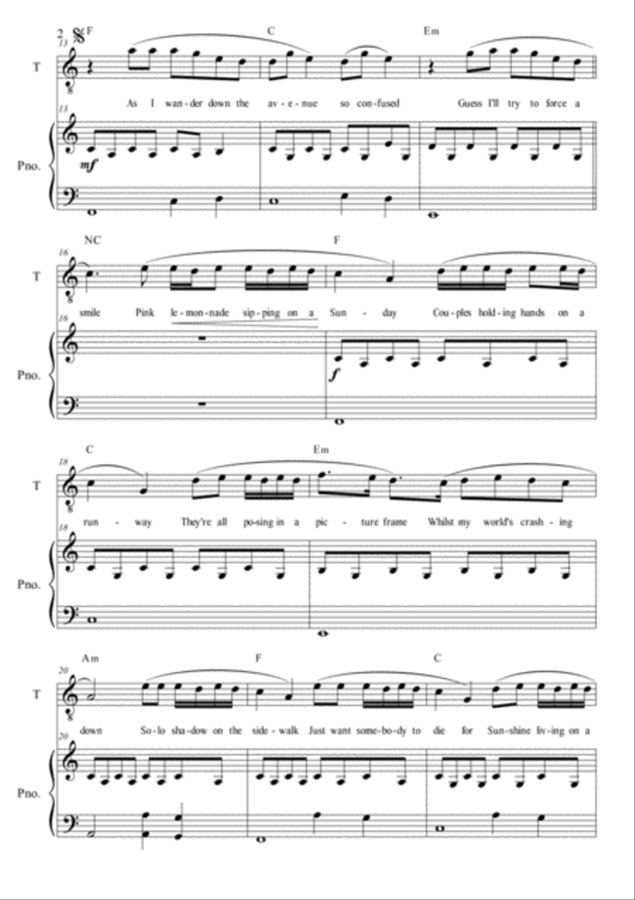 To Die For To Die For Voice scores gallery preview page 2