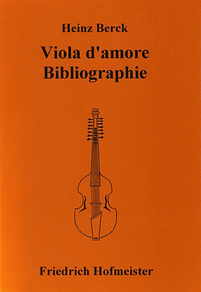 Book cover for Viola d'amore. Bibliographie. Neue, erweiterte Ausgabe 1994, br.