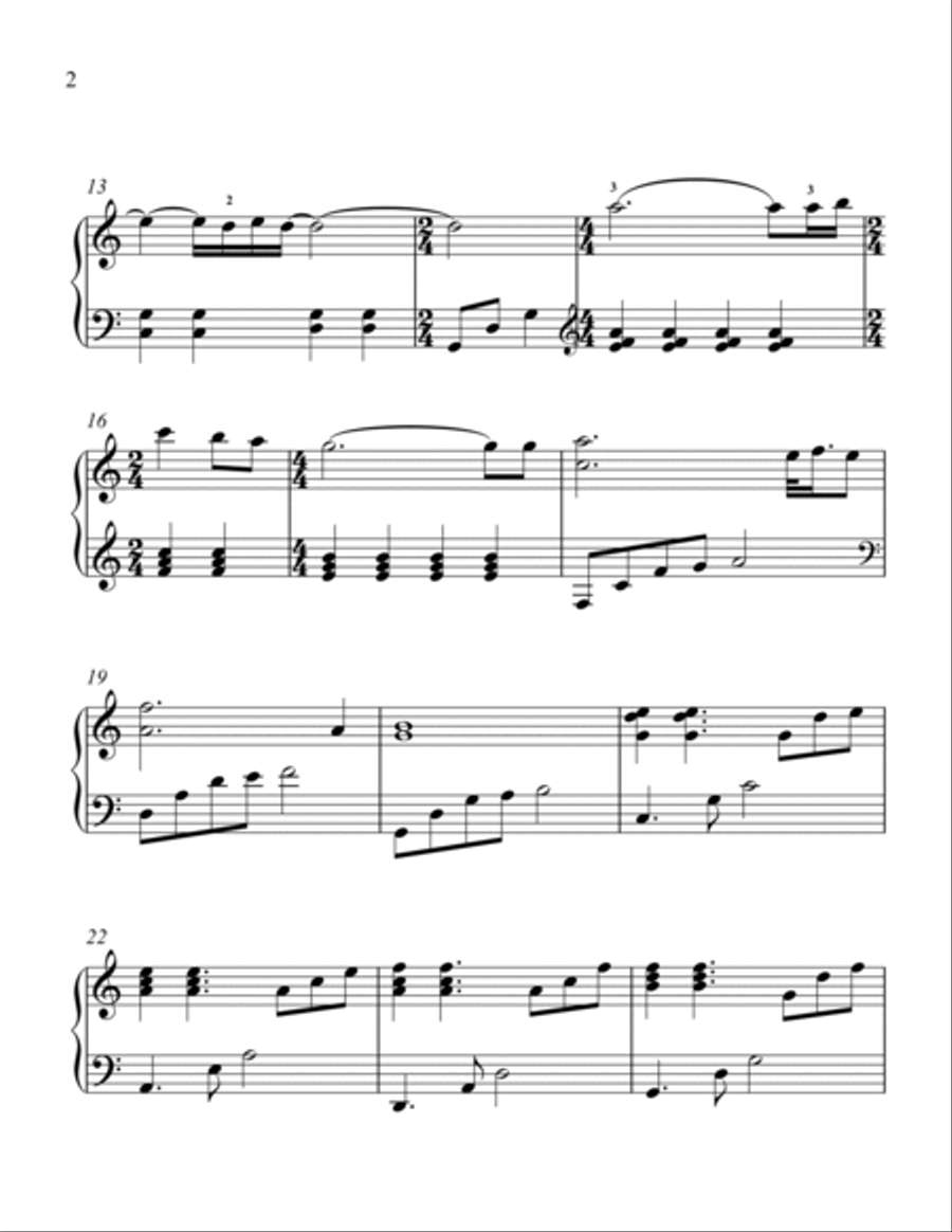 Pavane for Valentain day Piano Solo scores gallery preview page 2
