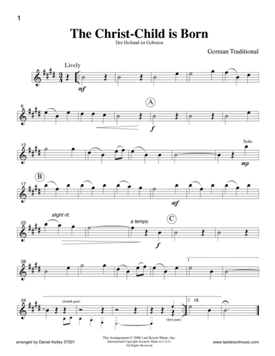 Intermediate Music for Four, Christmas, Part 2 - Alto Sax in Eb 73125