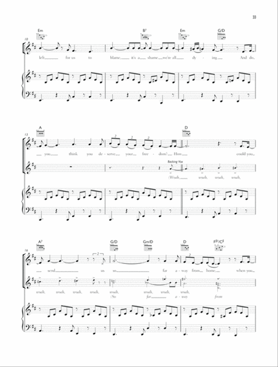Soldier's Poem Piano, Vocal, Guitar scores gallery preview page 2