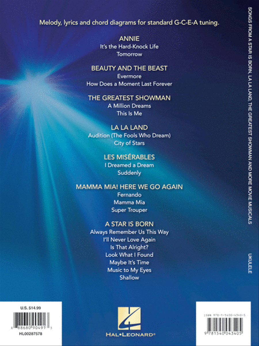 Songs from A Star Is Born, The Greatest Showman, La La Land, and More Movie Musicals Ukulele scores gallery preview page 6