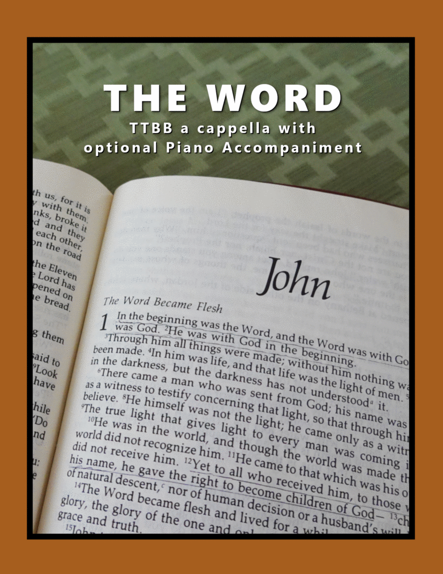 The Word (TTBB a cappella with optional piano accompaniment) TTBB scores gallery preview page 1