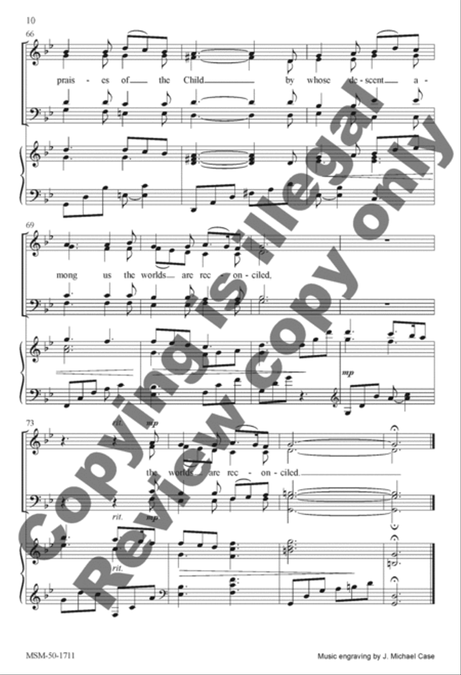 A Stable Lamp Is Lighted 4-Part scores gallery preview page 9