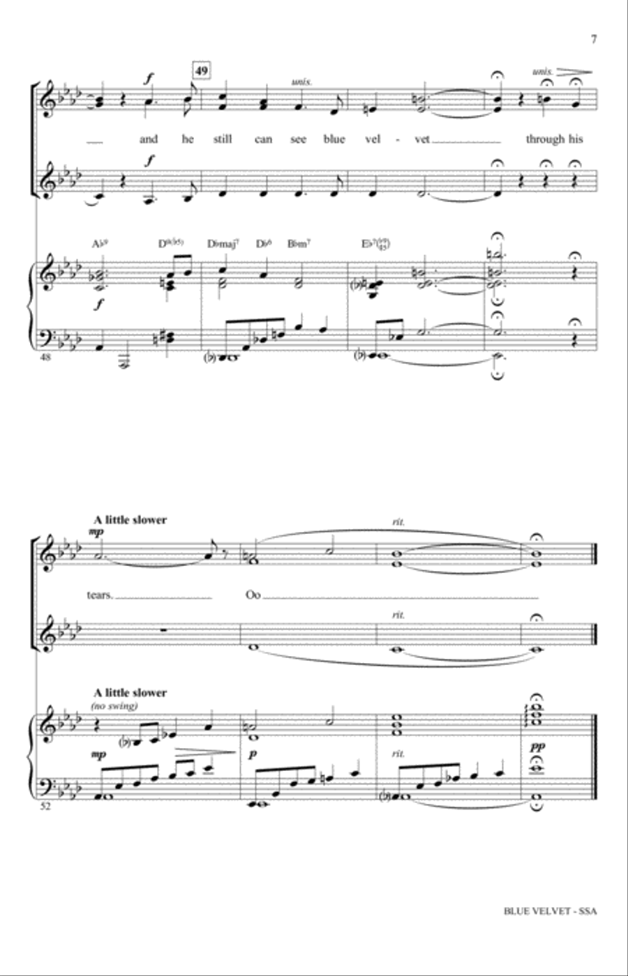 Blue Velvet Blue Velvet SSA scores gallery preview page 7
