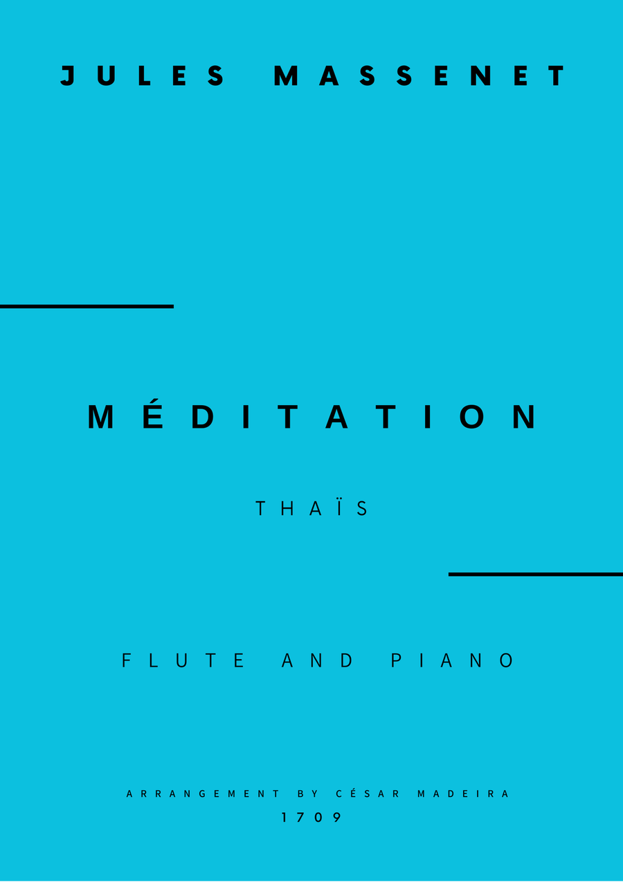 Meditation from Thais - Flute and Piano (Full Score) Flute scores gallery preview page 1