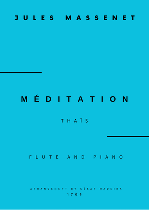 Book cover for Meditation from Thais - Flute and Piano (Full Score)