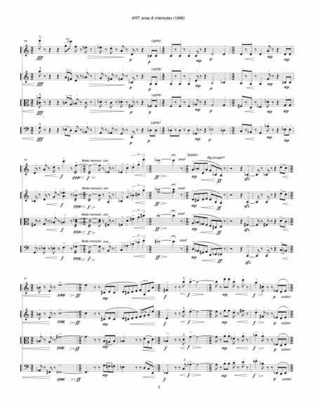 ART: arias & interludes ... Commedia dell'arte for String Quartet (1996, rev. 1997) image number null