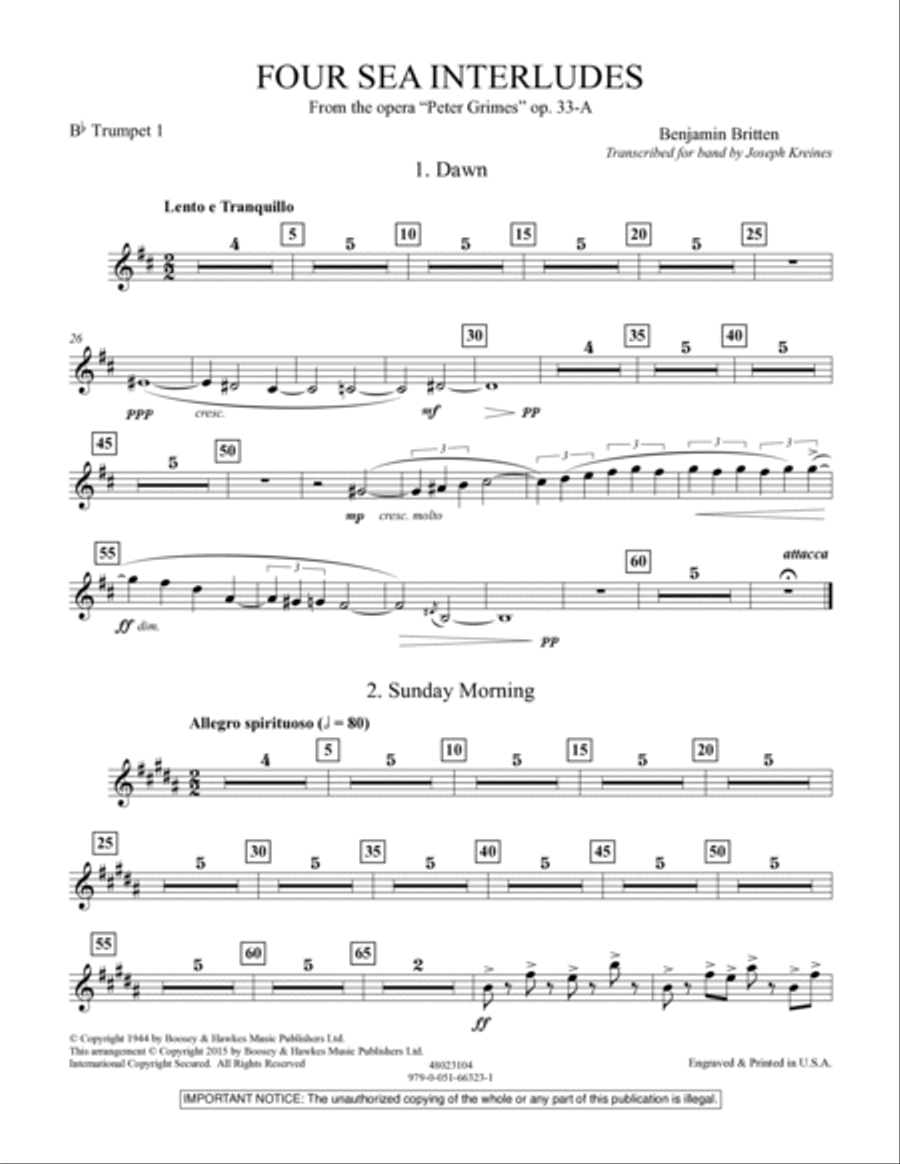 Four Sea Interludes (from the opera 