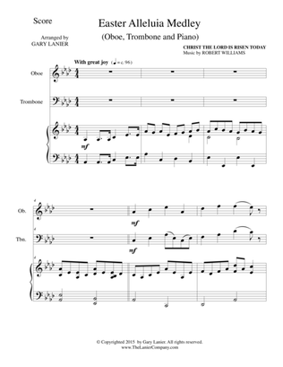 Book cover for EASTER ALLELUIA MEDLEY (Trio – Oboe, Trombone/Piano) Score and Parts