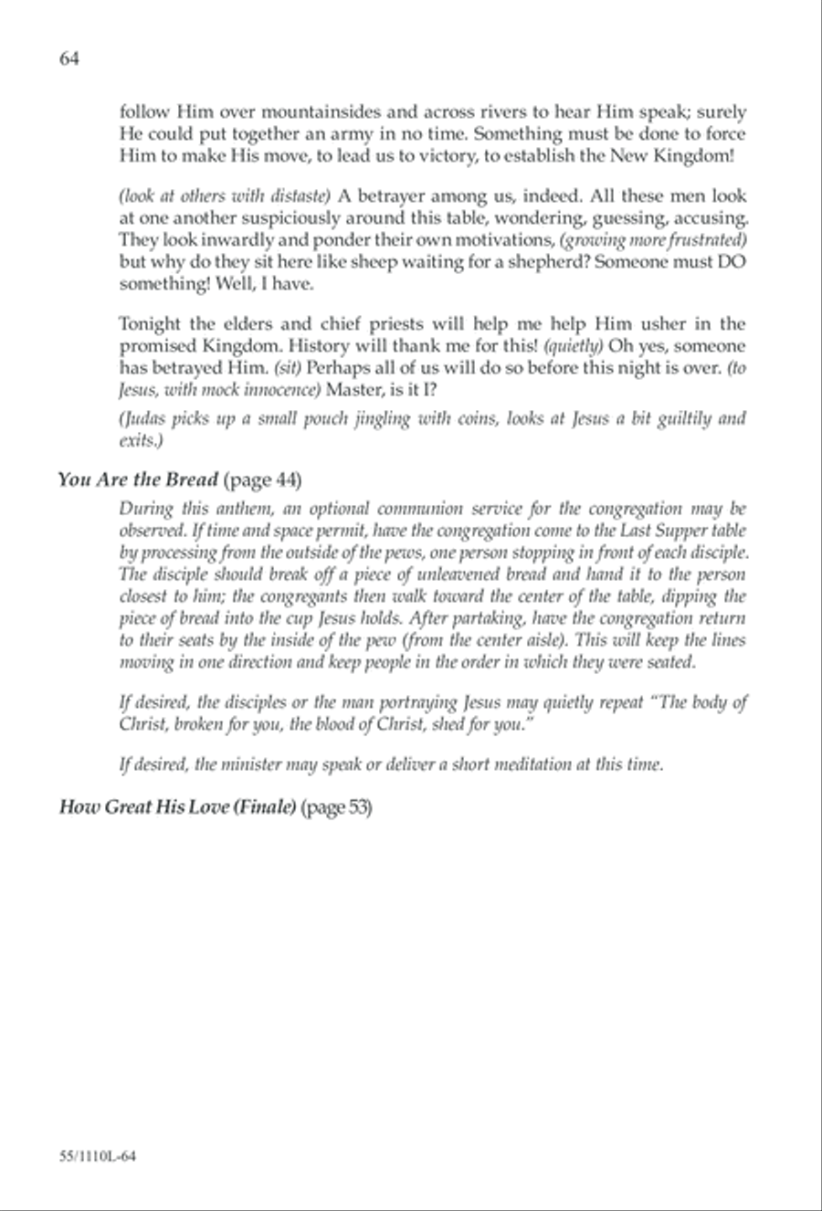 The Living Last Supper 4-Part scores gallery preview page 65
