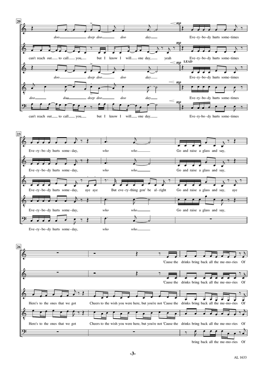 Memories Choir scores gallery preview page 3