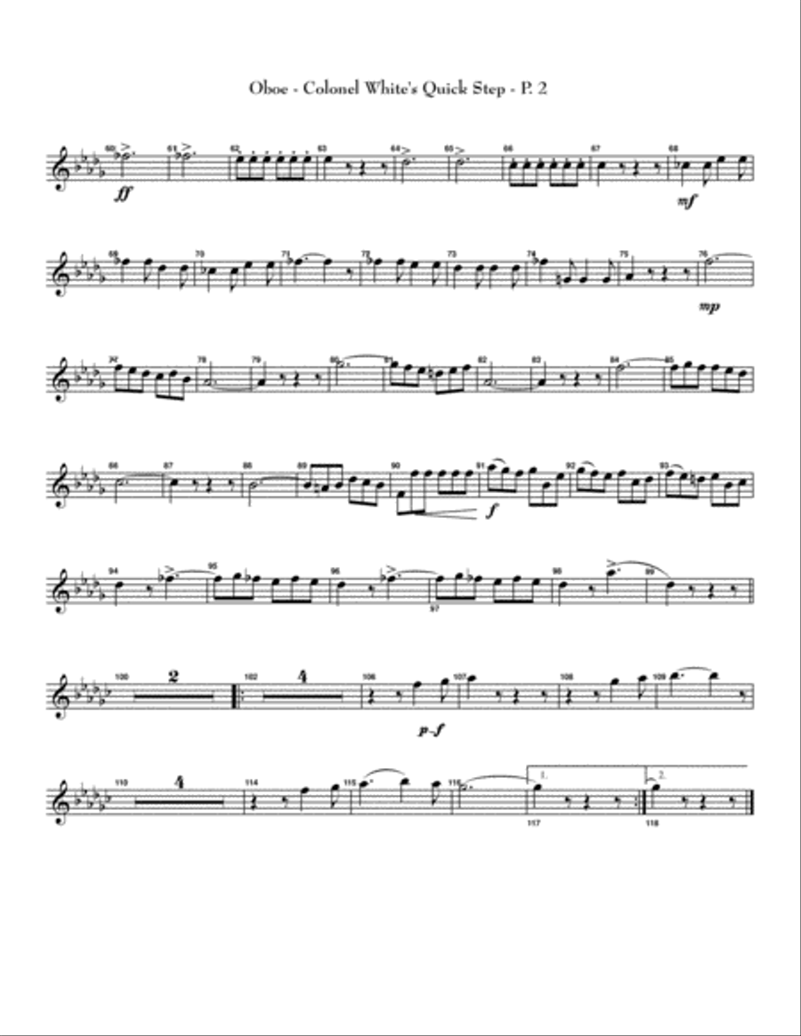 Band Music of the Civil War: Colonel White's Quickstep by C.S. Grafulla - Concert Band Concert Band scores gallery preview page 6