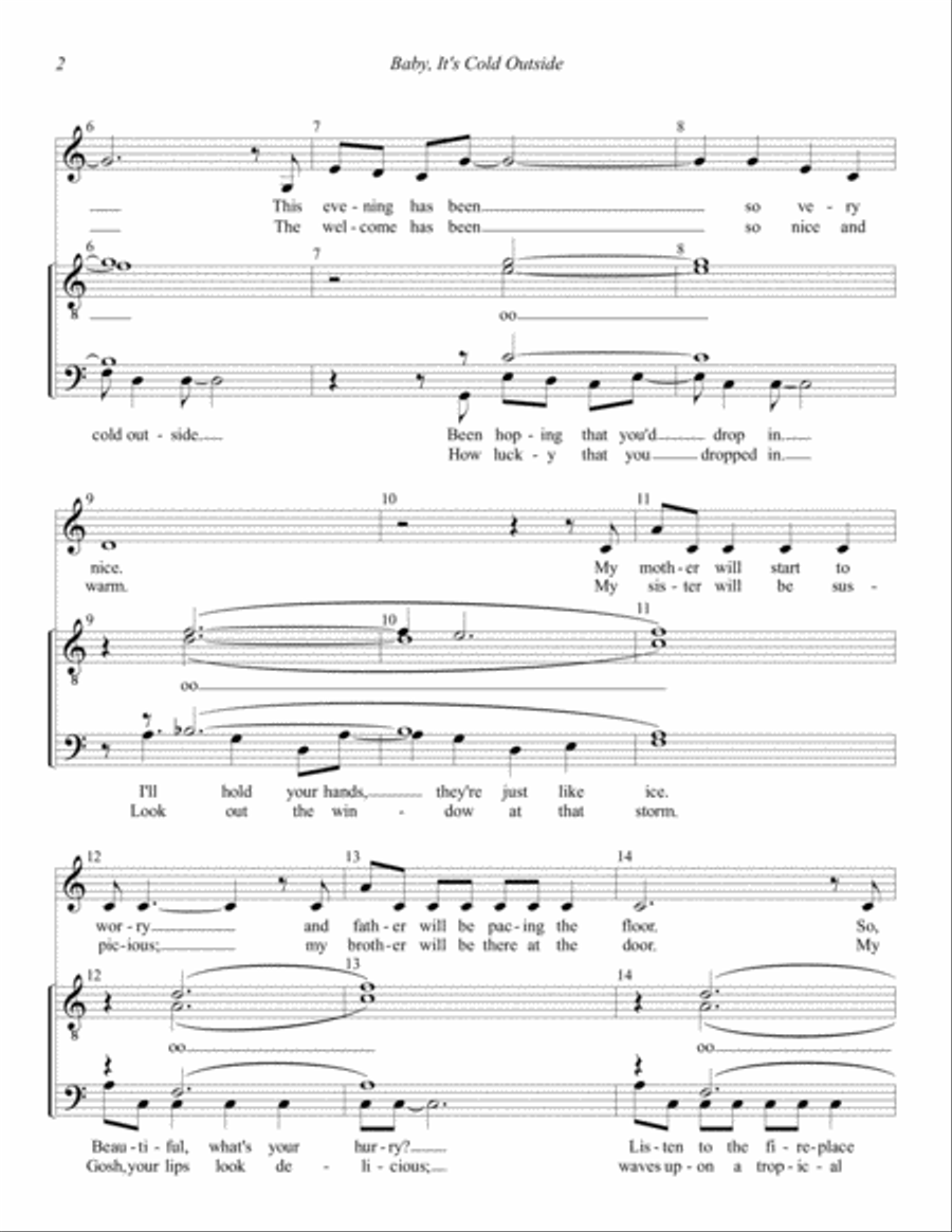 Baby, It's Cold Outside Baby, It's Cold Outside TTBB scores gallery preview page 2