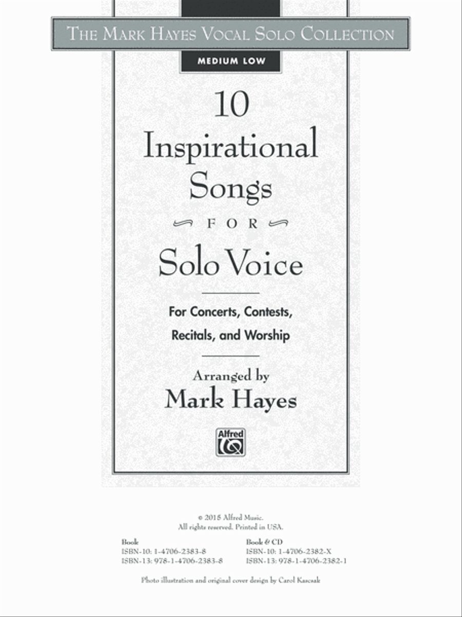 The Mark Hayes Vocal Solo Collection -- 10 Inspirational Songs for Solo Voice Voice Solo scores gallery preview page 3