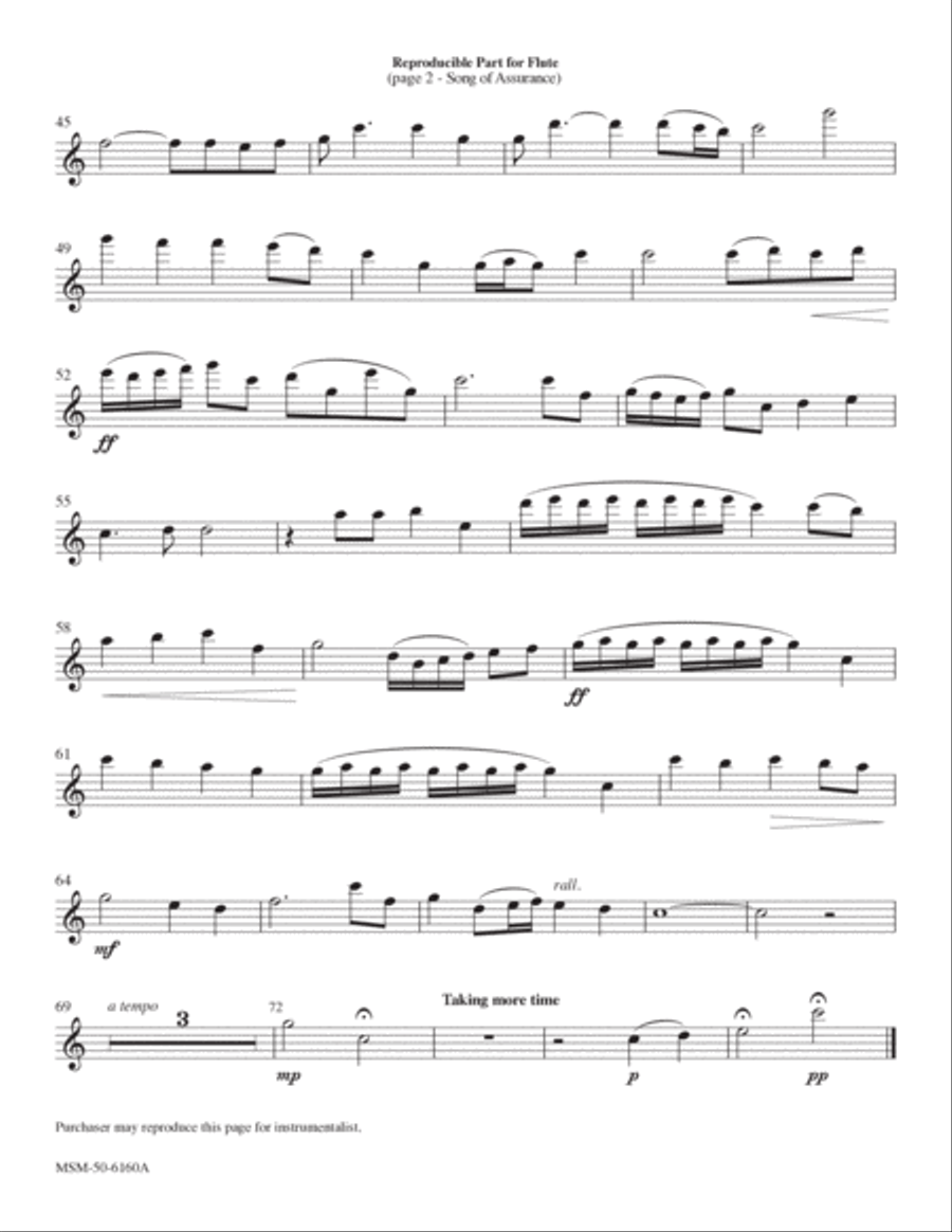 Song of Assurance (Downloadable Flute & Cello Parts) Choir scores gallery preview page 3
