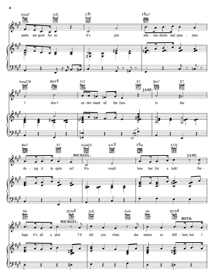 Jolly Holiday Piano, Vocal, Guitar scores gallery preview page 4