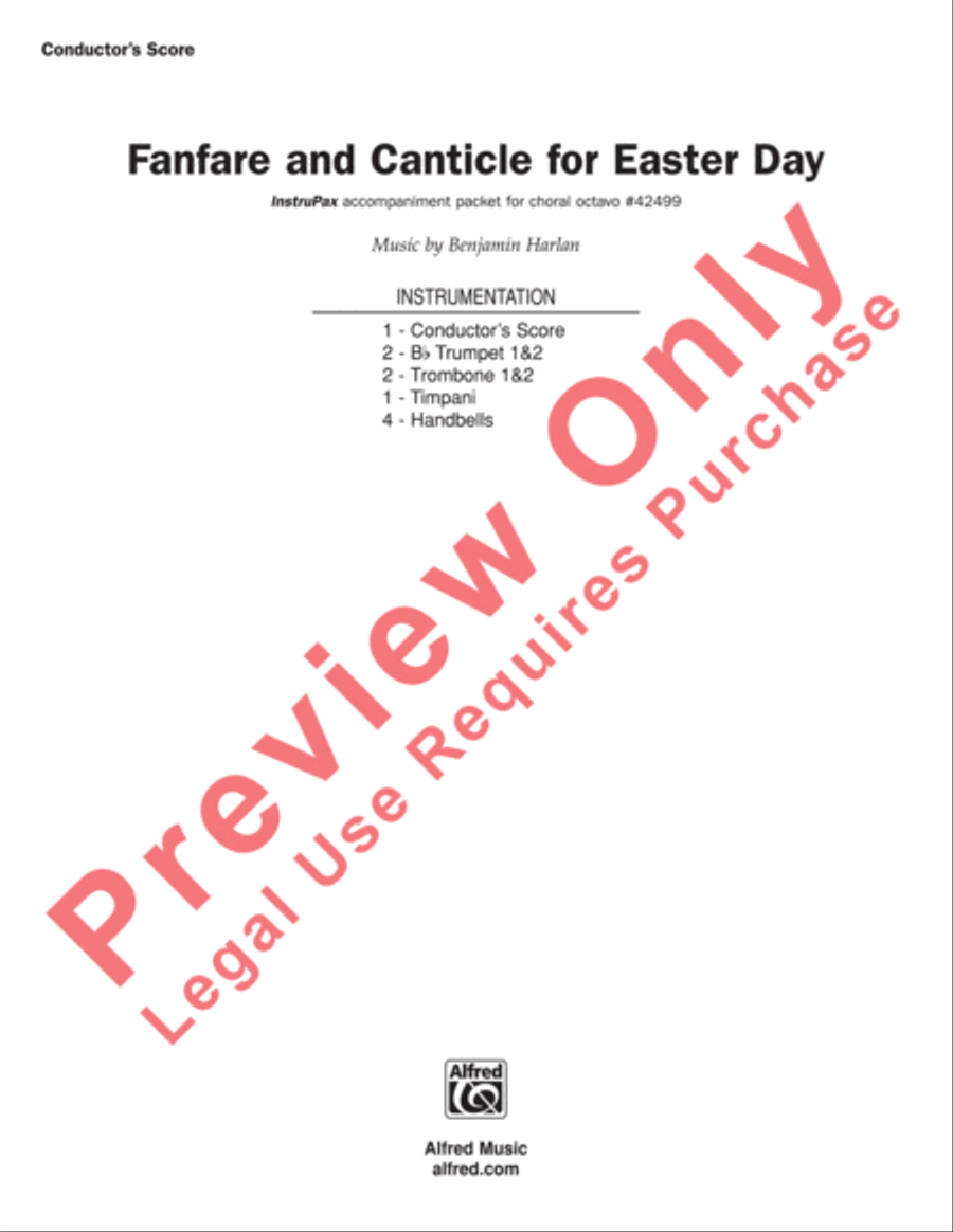 Fanfare and Canticle for Easter Day Choir scores gallery preview page 2