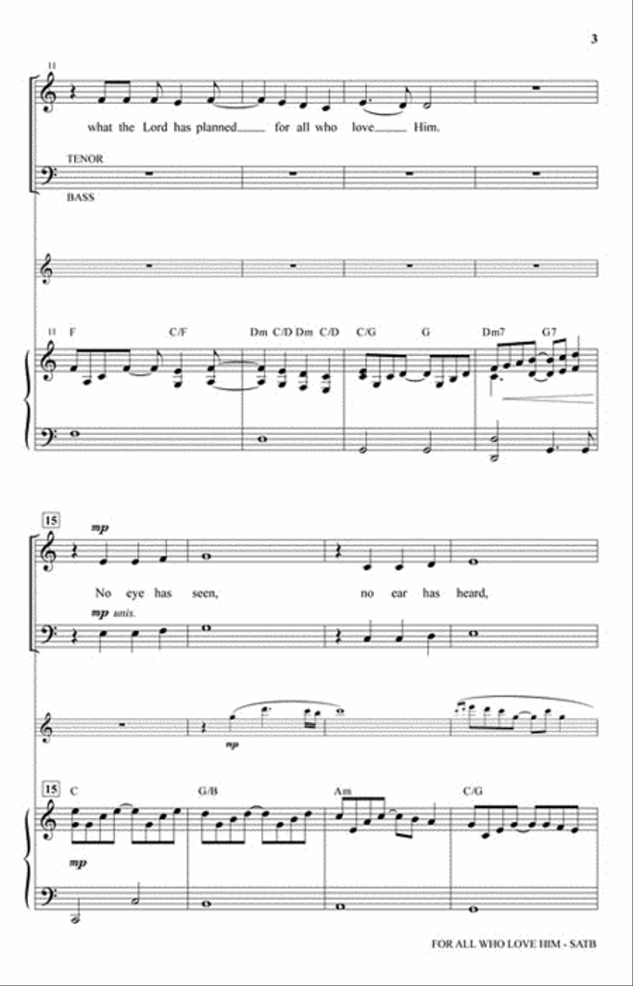 For All Who Love Him 4-Part scores gallery preview page 3