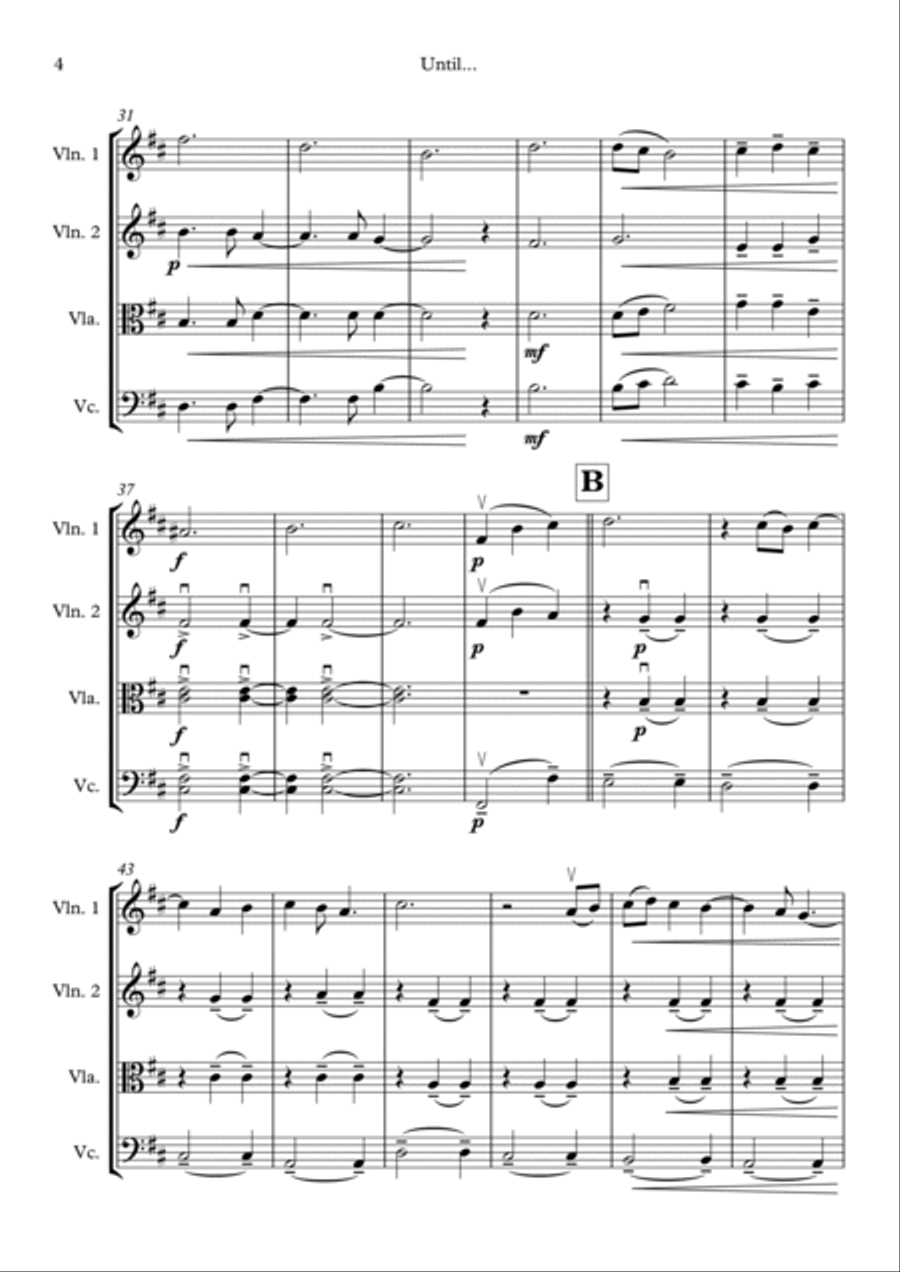 Until... Until... String Quartet scores gallery preview page 4