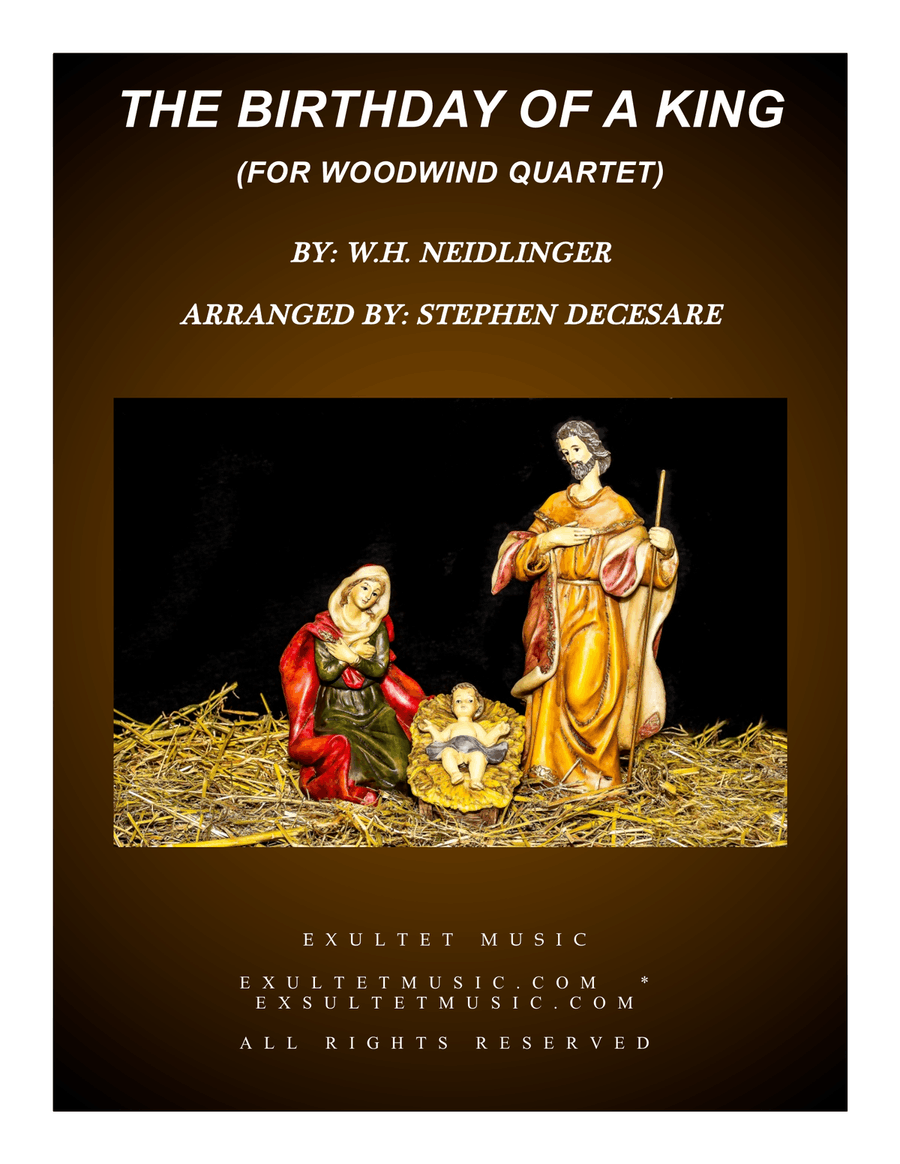 The Birthday Of A King (for Woodwind Quartet and Piano) Woodwind Quartet scores gallery preview page 1