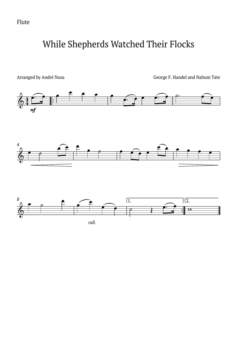 While Shepherds Watched Their Flocks Small Ensemble scores gallery preview page 3
