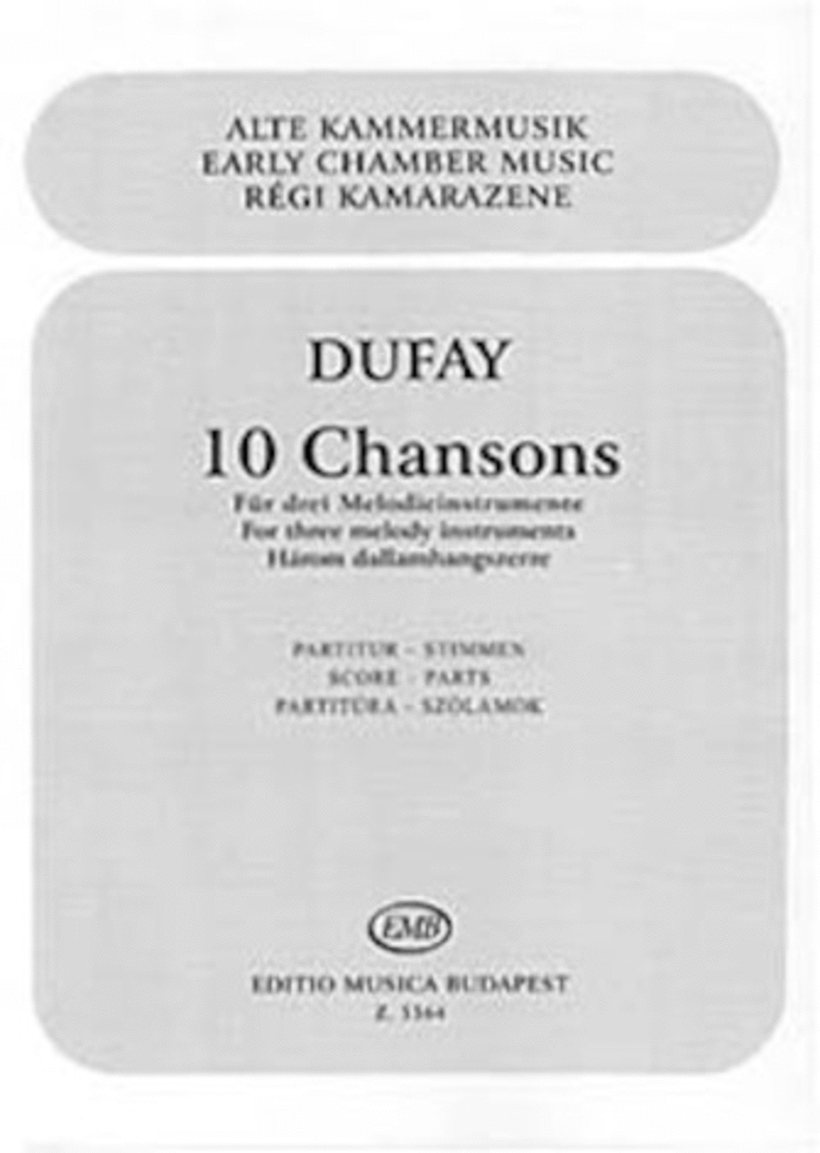 10 Chansons for Three Melodic Instruments Clarinet scores gallery preview page 1
