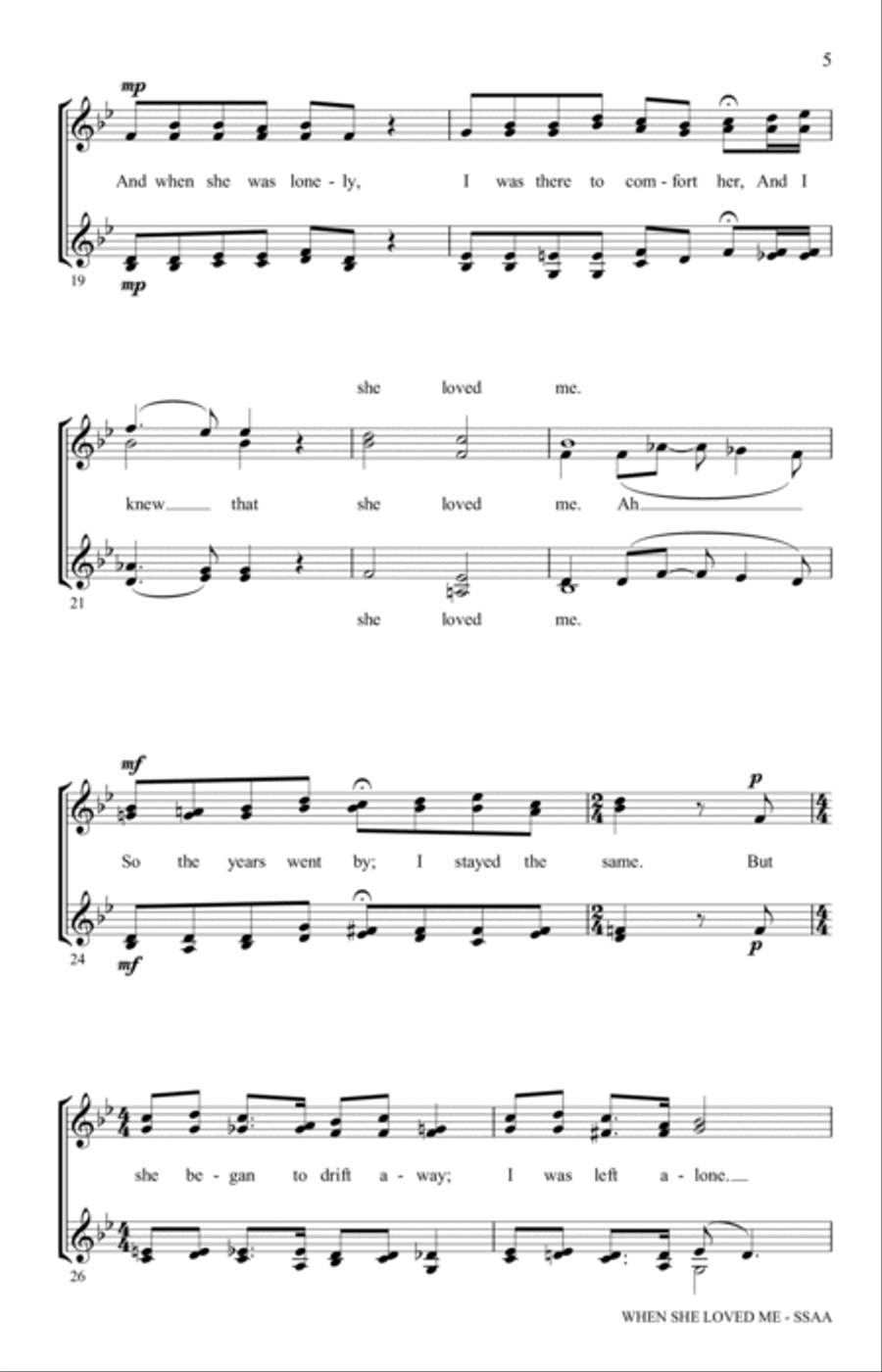 When She Loved Me (from Toy Story 2) (arr. Philip Lawson) SSA scores gallery preview page 3