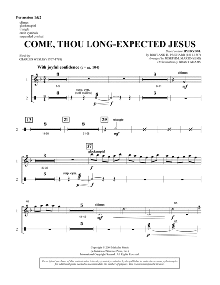 Carols for Choir and Congregation - Percussion 1 & 2