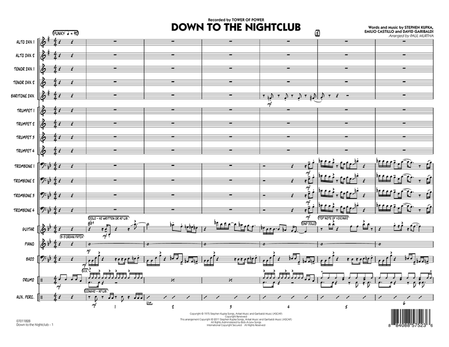 Down To The Nightclub - Conductor Score (Full Score)