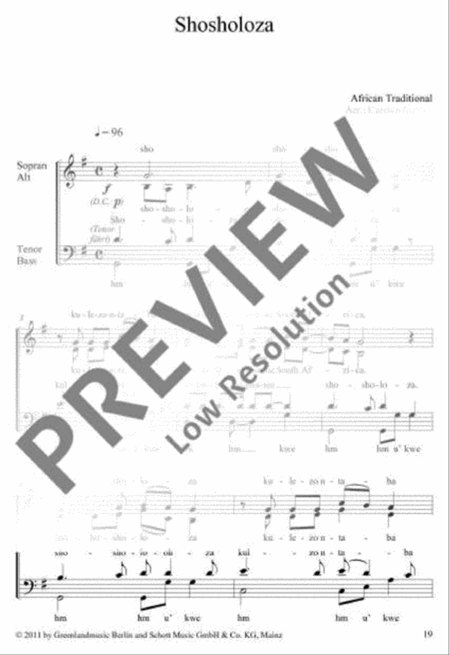 Shosholoza 4-Part scores gallery preview page 2