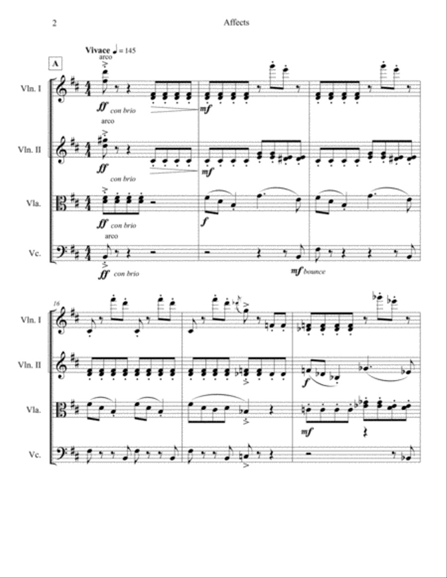 Affects String Quartet scores gallery preview page 5