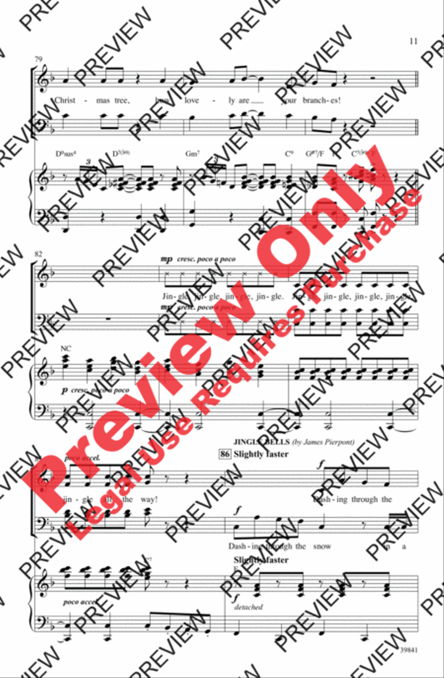 Jolly Jingle Christmas Medley 4-Part scores gallery preview page 11