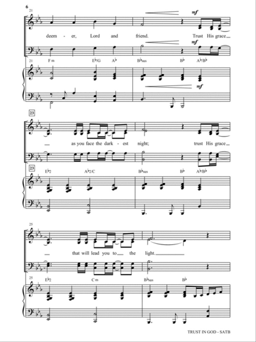 Trust In God Trust In God 4-Part scores gallery preview page 4