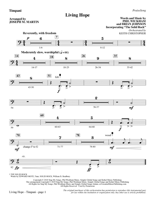 Living Hope (arr. Joseph M. Martin) - Timpani