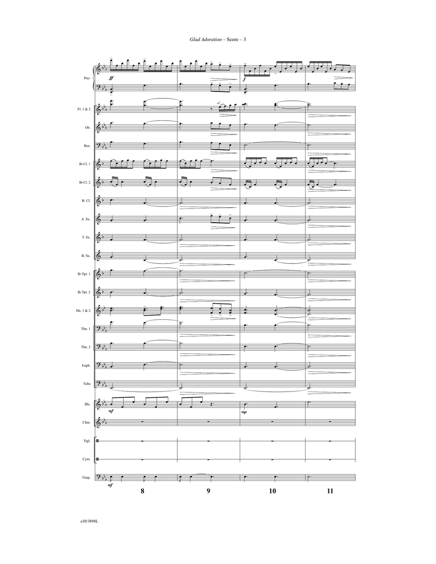 Glad Adoration - Downloadable Brass, Winds, and Percussion Score and Parts 4-Part scores gallery preview page 4